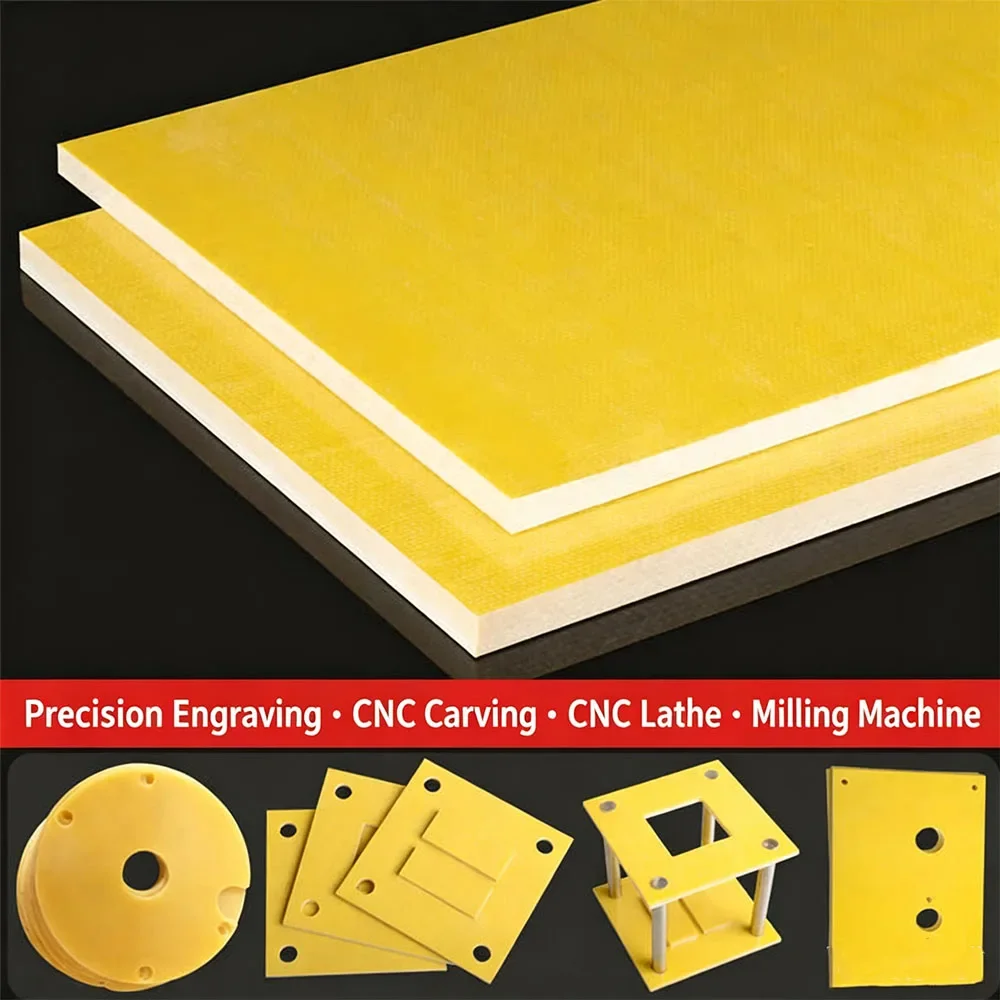 Yellow 3240 Epoxy Glass Fiber Board With Thickness 0.3mm-25mm High Temperature Resistant Electrical Resin Insulated Rubber Board