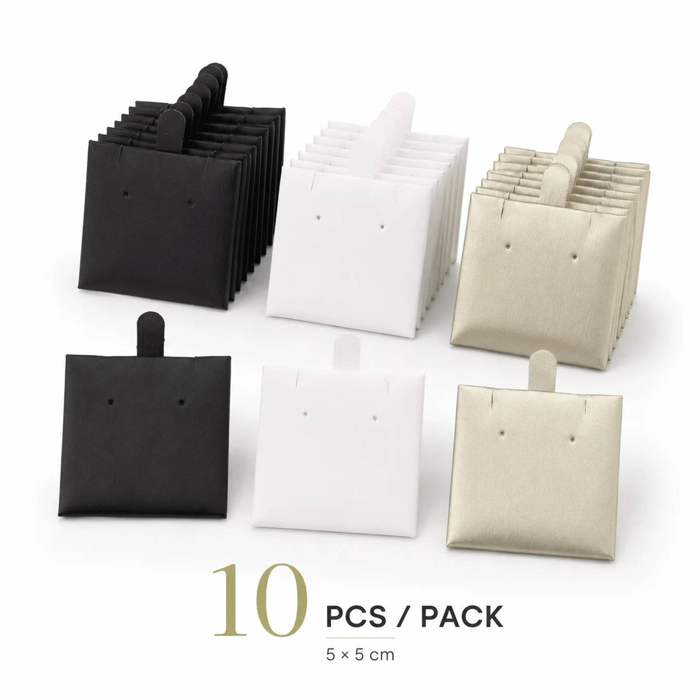 10 Pcs PU Leather Earring Card Holders Display Stand Necklace Jewelry Rack for Fashion Accessories