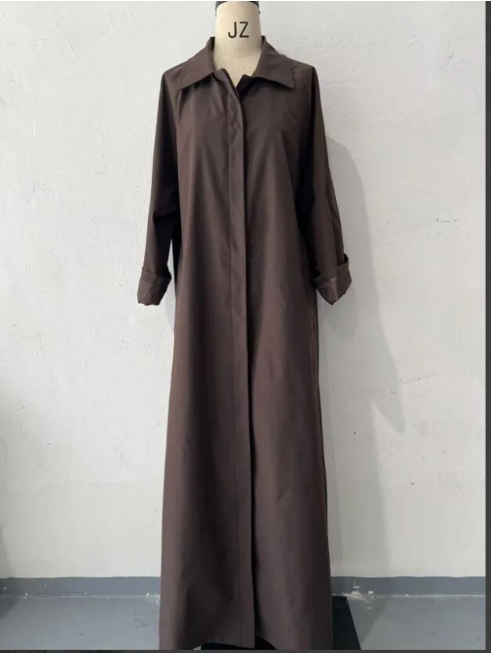 Eid มุสลิมผู้หญิง Abaya Trench Coat Single Breasted Lapel Overcoat Ramadan โมร็อกโกดูไบ Windbreaker อาหรับลําลองยาว