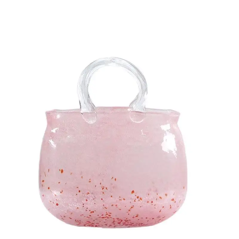 Transparent glass vase dried flower vase modern home decoration suitable for foyer living room fireplace bedroom kitchen