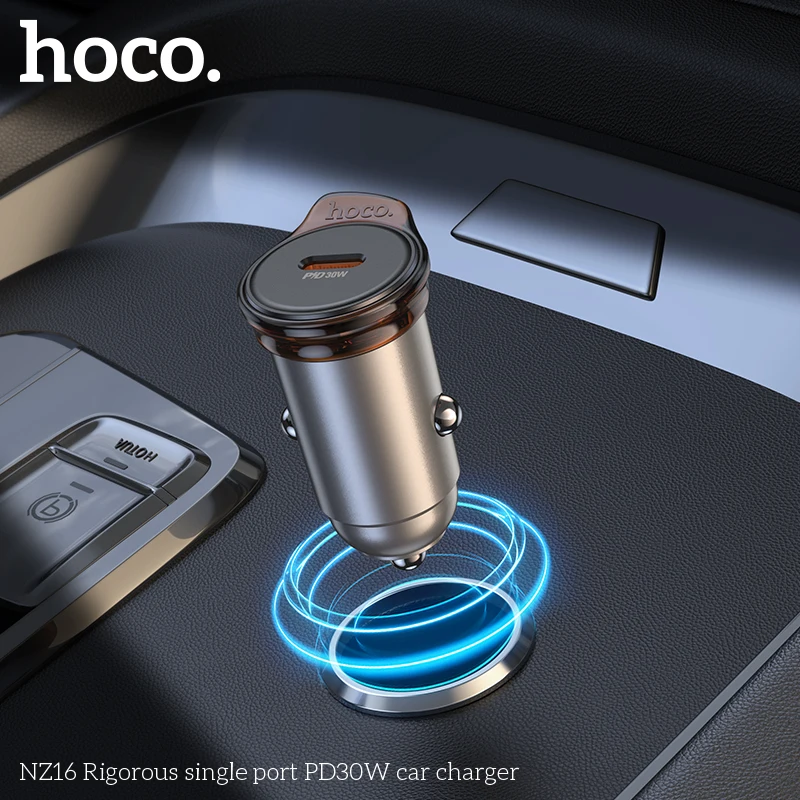 HOCO 30W mini Car Charger Fast Charging For iPhone 16 Pro QC3.0 Mini PD USB Type C Car Mobile Phone Charger For Xiaomi Samsung image 5