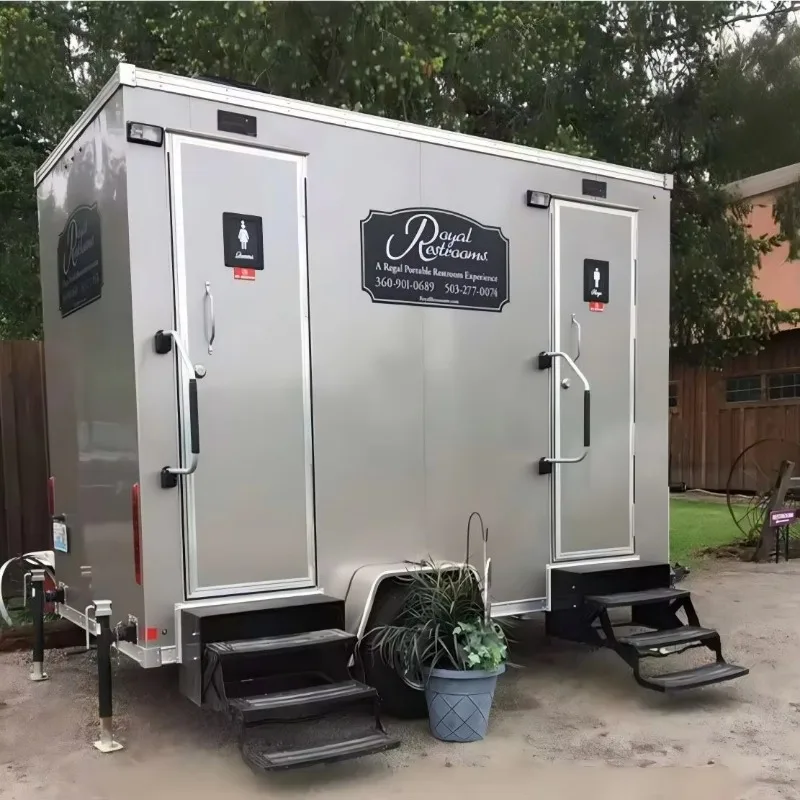 High Durability Mobile Toilet Trailer Water Saving Odor Proof Design Customized for Outdoor Festival Carnival Sports Events