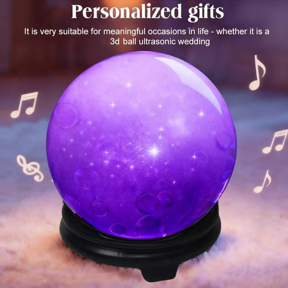 

All-in-One 3D Video Crystal Ball 2.7" Digital Video Player Mood Light & Desktop Decor Photos/Videos Player For iOS / Windows PC