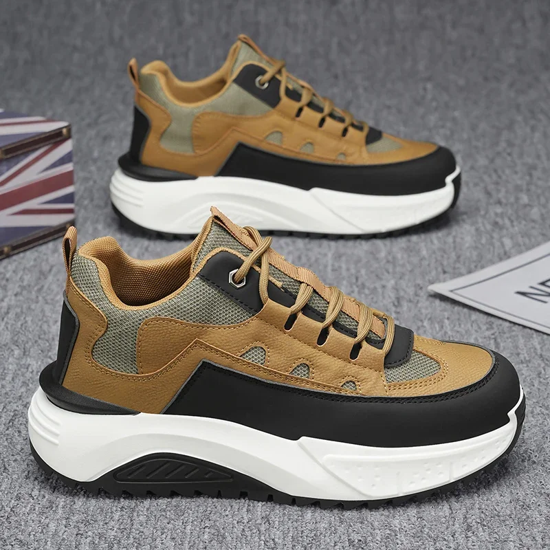 New four-season men's casual shoes, color-blocked outdoor workwear sports shoes, comfortable, breathable and non-slip