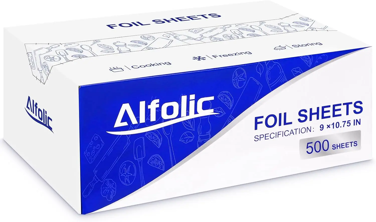 

Pre Cut Aluminum Foil Sheets 9x10.75 Inch for Cooking, Storing Food - 500 Pack