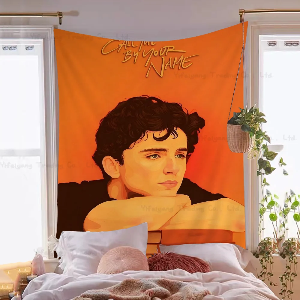 Call Me By Your Name DIY Wall Tapestry Hippie Flower Wall Carpets Dorm Decor Wall Art Decor