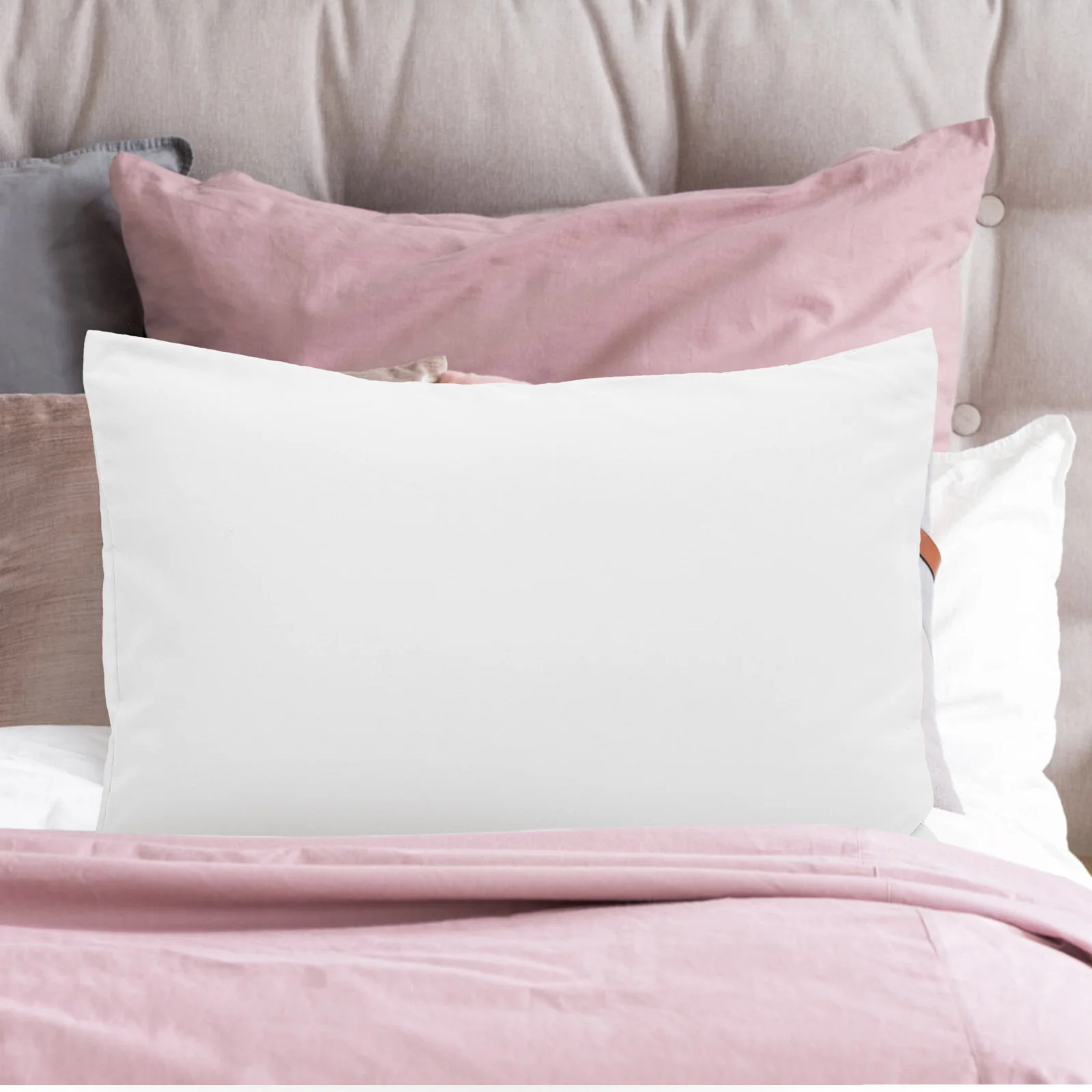 Fundas de almohada para niños, sobre de viaje tarjetado de microfibra, Color sólido, funda de almohada blanca para niños pequeños, ligera, 2 uds.