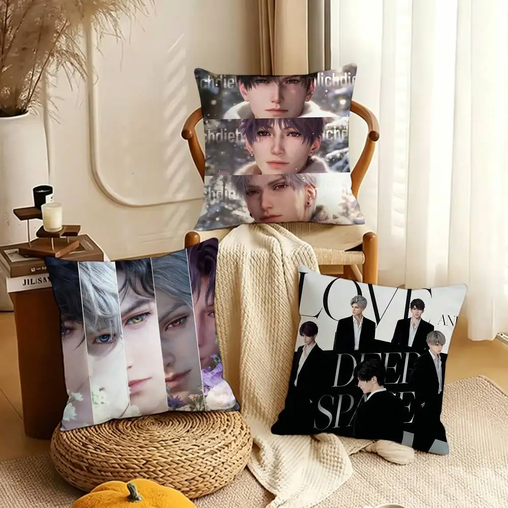 Game L-Love and D-Deepspace Various Sizes Square Pillow Case For Car Home Bedchamber Decor