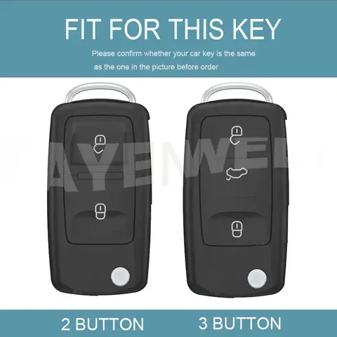 Shell Fob 3-knapps TPU bilnyckelfodral för Volkswagen Passat B5 B6 B7 Bora Golf Polo Tiguan Jetta Beetle för Skoda Octavia 10 best sales Volkswagen Jetta 2006 - №8