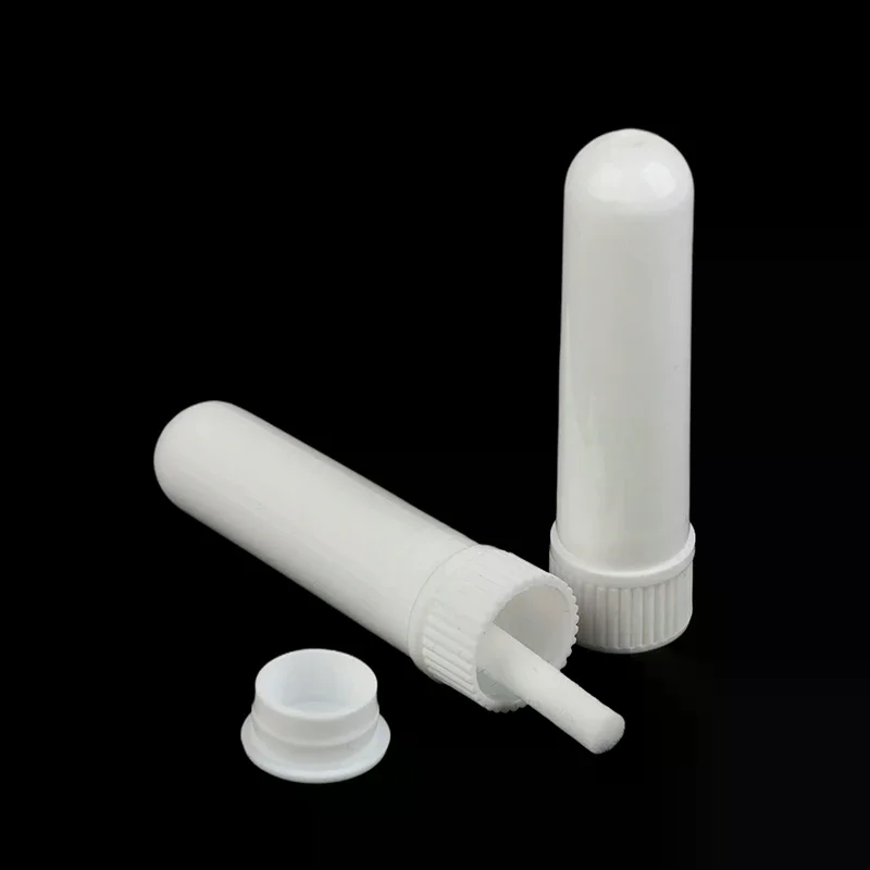 10Pcs Essential Oil Blank Inhaler Tubes Comes Inhaler Stick With Cotton Wicks, Refillable, Dropper