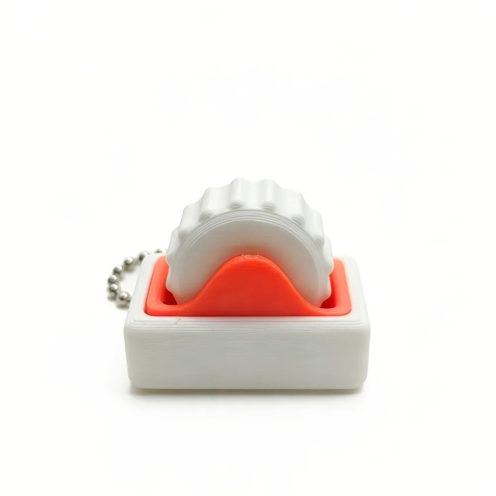 3D Printed Roller Stress-relief Button with Beaded Chain Gear Roller Slides Smoothly Clickable Basket Pumpkin Button Fruits