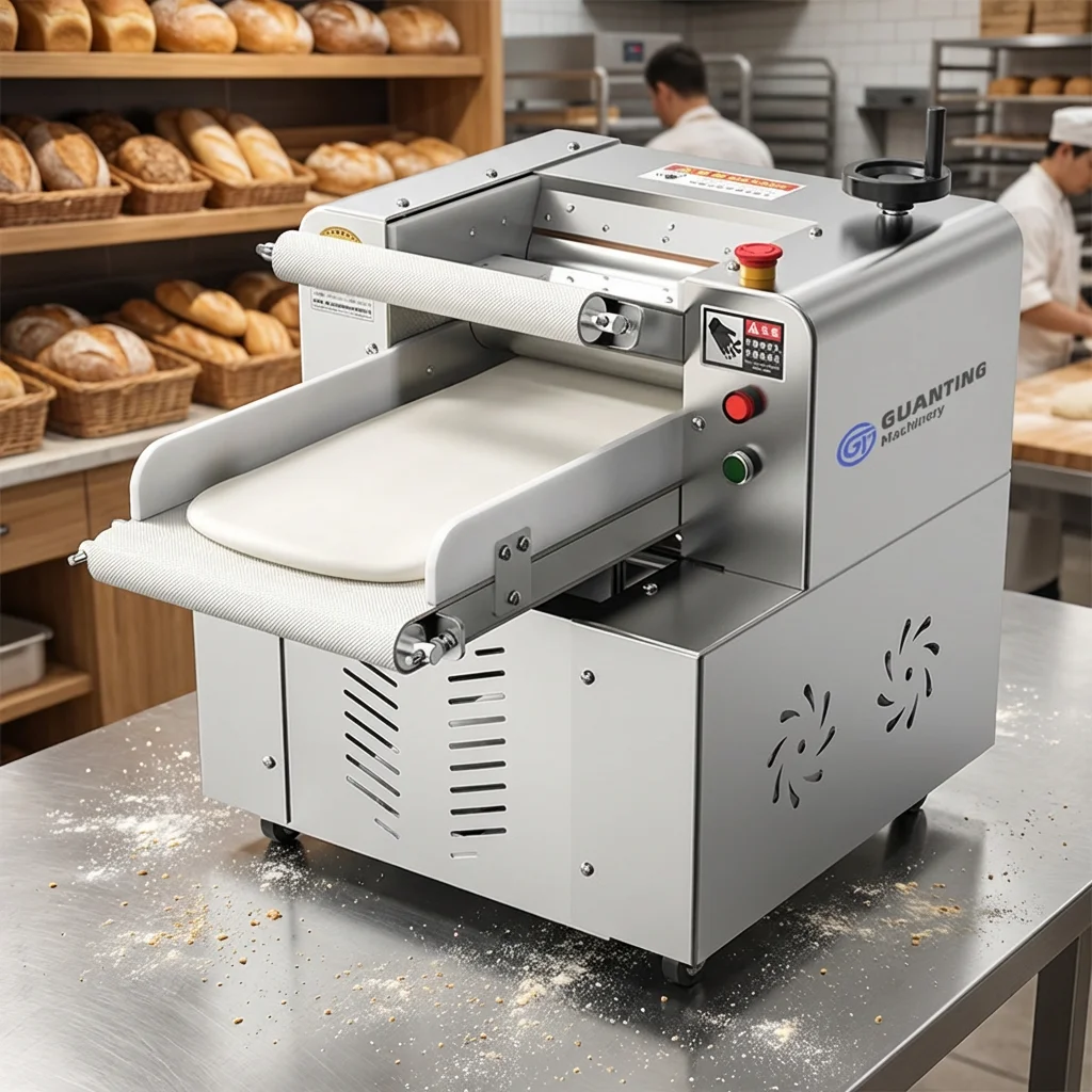 Automatic Dough Sheeter Machine Professional Commercial Desktop Dough Roller & Kneader for Pizza Bakery Bread