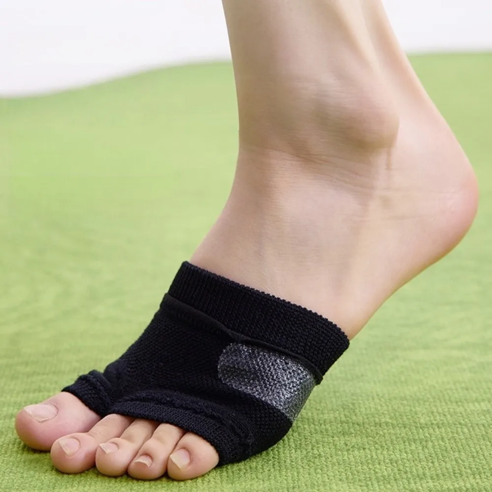 Casual Breathable Mesh Forefoot Socks Foot Arch Support Anti-slip Silicone Half Feet Socks Invisible Boat Socks Toe Socks Men