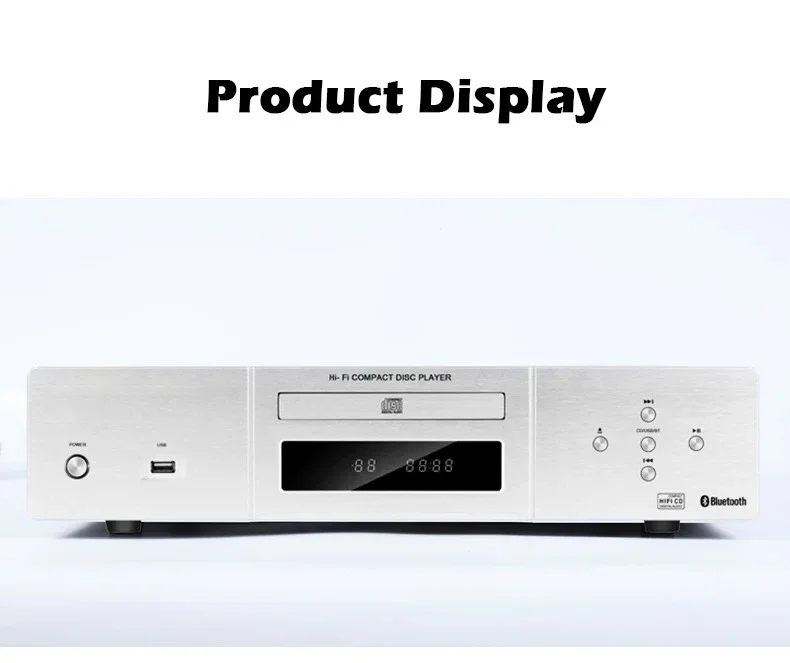 

HIFI Professional CD Player Bluetooth 5.3 DA11 Movement Lossless Home CD Turntable USB Read OPA1612 Op Amp Toroidal Transformer