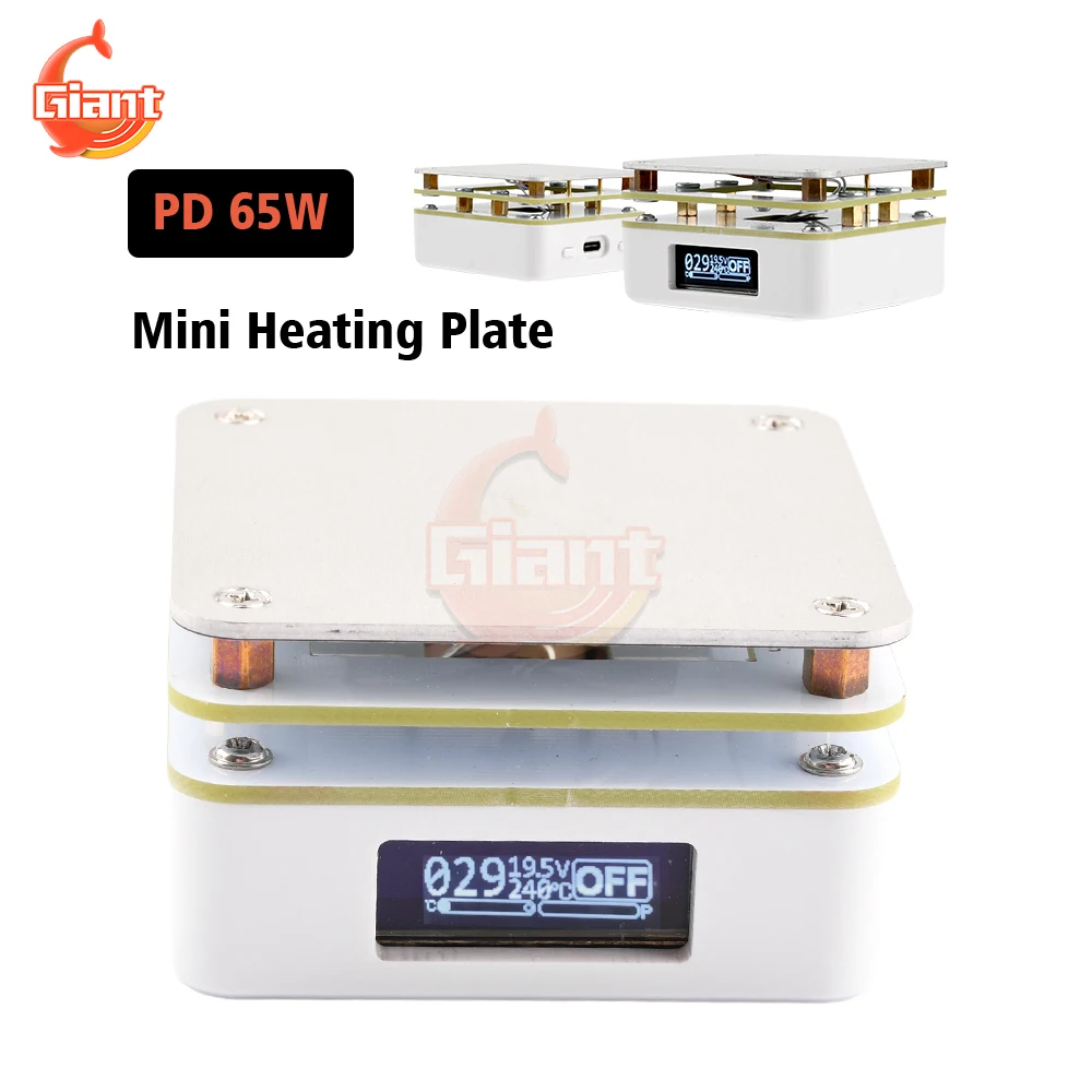 MHP30 PD65W Mini Hot Plate Digital Soldering Preheating Rework Station PCB SMD Board Soldering Plate Heating Table Repair Tools