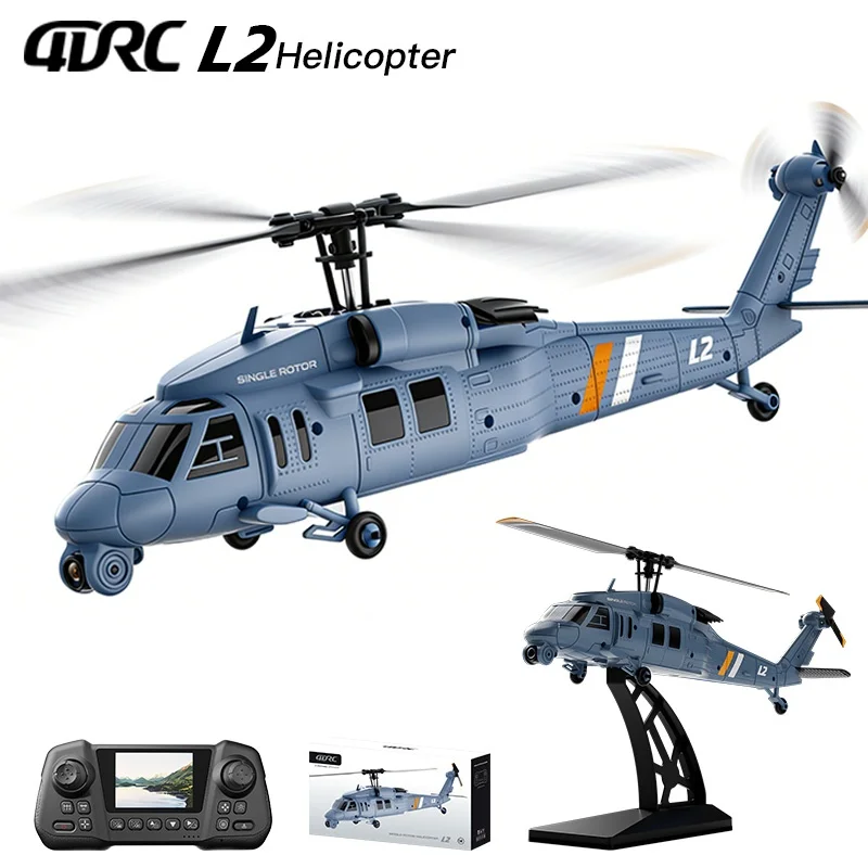 New L2 8K HD Camera RC Helicopter 6-axis Gyroscope One Click Take-Off Altitude Hold Remote Control Hobby Toy Gift for Kids Adult