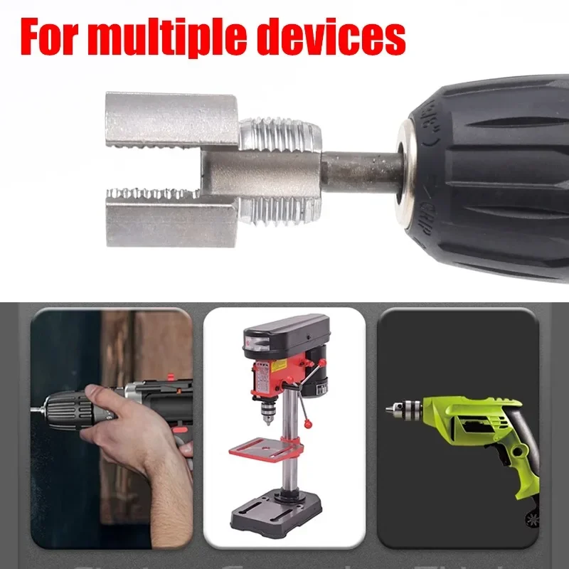 Universal Water Pipe Inner Hole Opener Electric Drill Hexagonal PVC Pipe Threader Maker Kit Detachable Double Head Tapping Tool