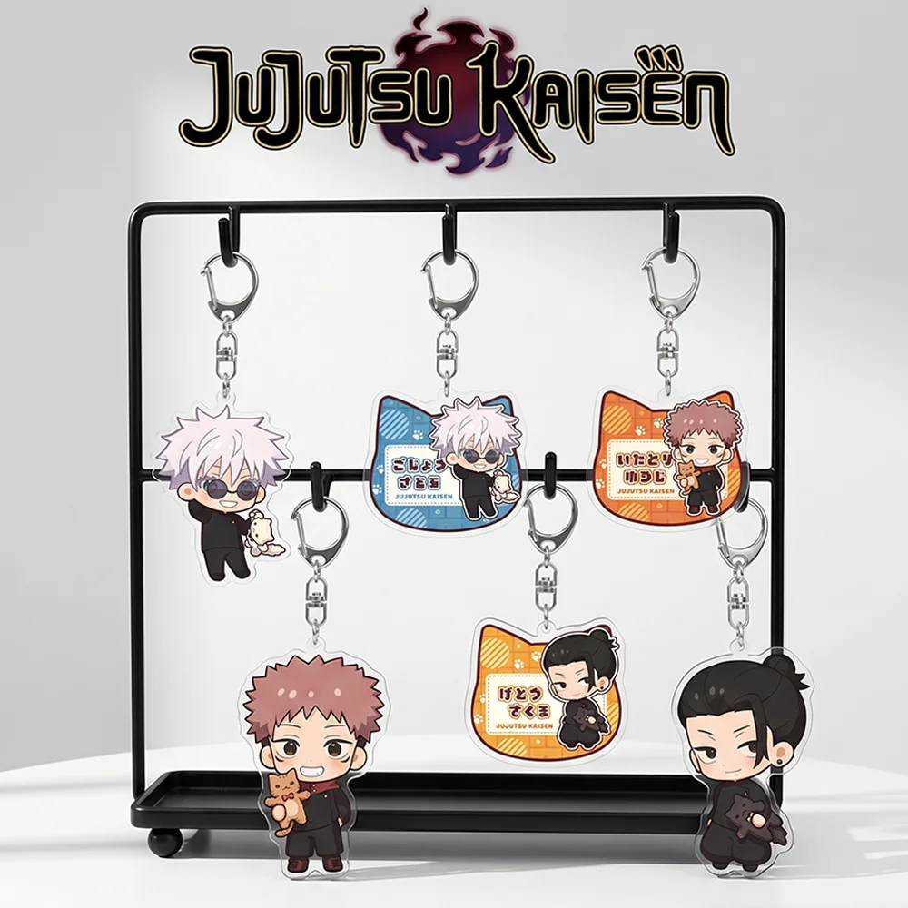 Акриловая-подставка-6-см-с-персонажами-аниме-jujutsu-kaisen-Юдзи-Итадори-Сатору-Годжо-Брелок-для-сумки-украшение-для-автомобиля-подарок-для-фанатов