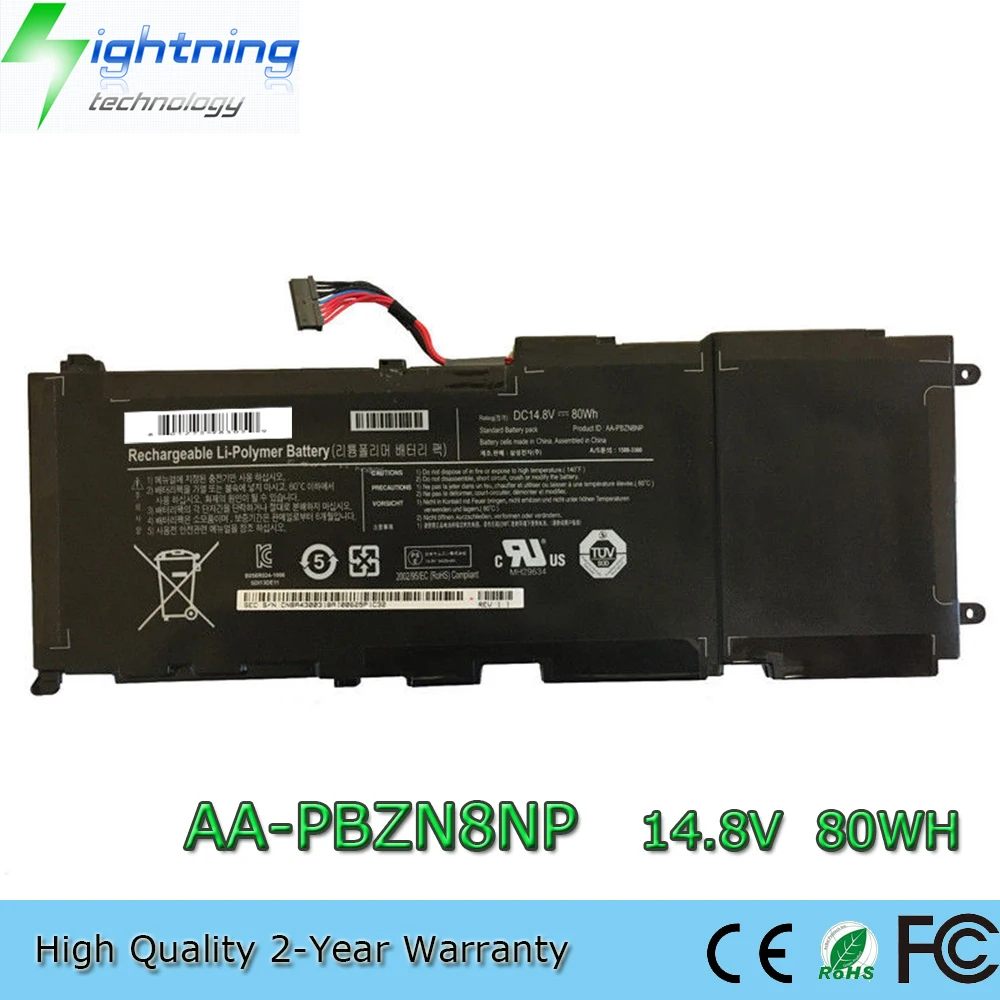 New High quality AA-PBZN8NP 14.8V 80Wh Laptop Battery for Samsung 7 NP700Z5A NP700Z5B NP700Z7C NP770Z7E Series