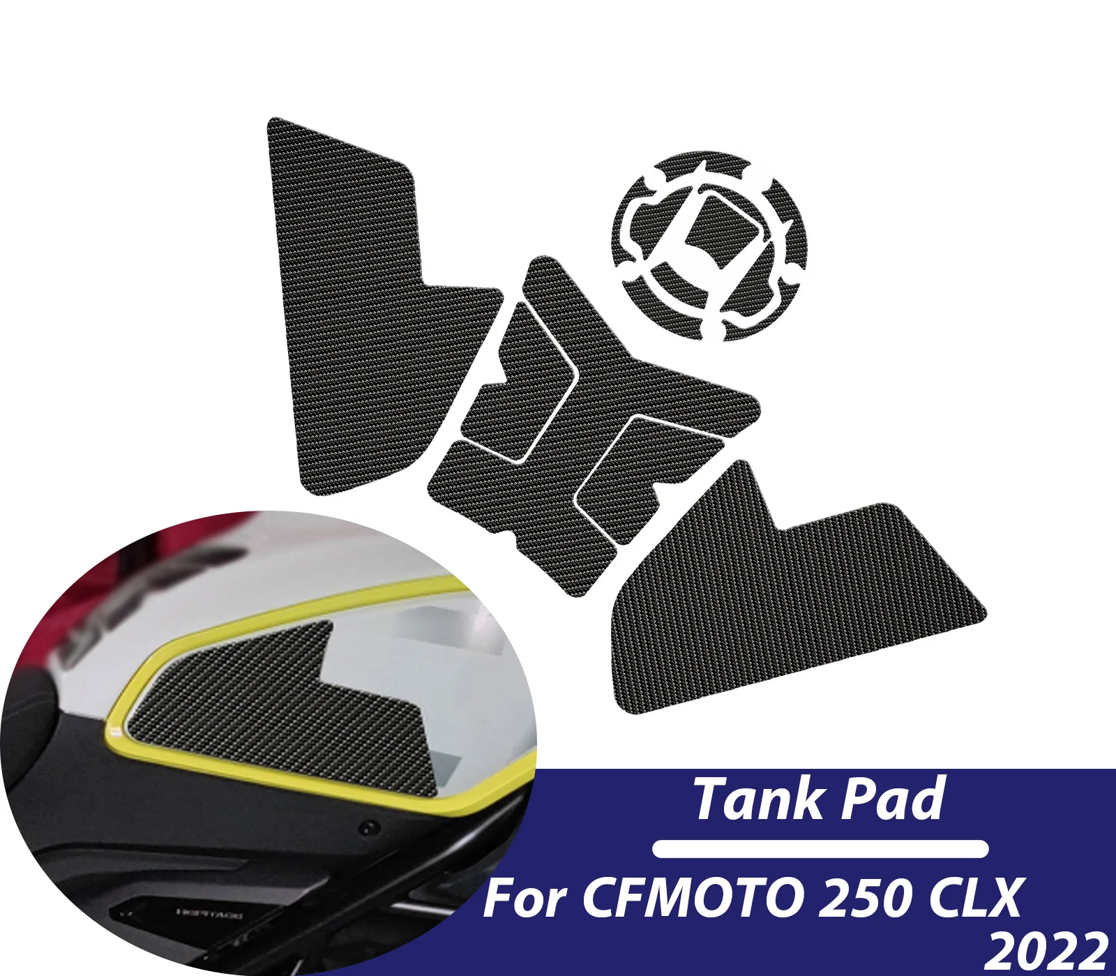 

Motorcycle Side Fuel Tank Stickers Waterproof Pad Sticker For CFMOTO 250CLX 2022 Protect Scratch Resistant stickers Accessories
