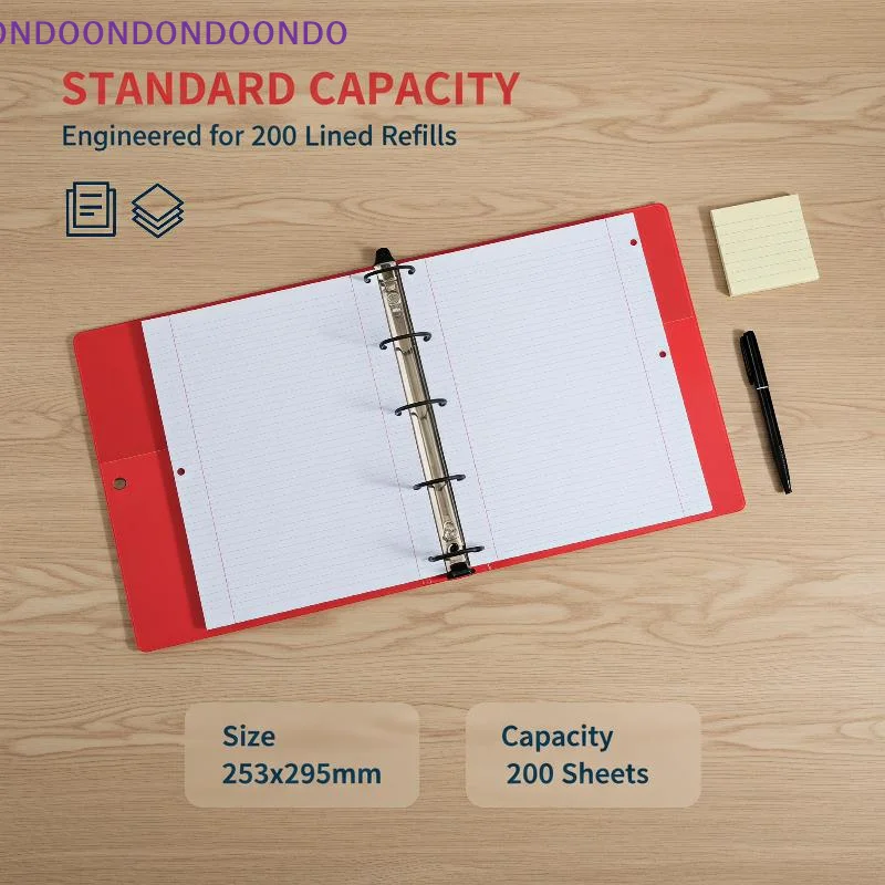 3 Hole Binder Folder Lightweight Foldable Thick Loose Leaf Notebook Tear Resistant Document Organizer for Daily Work Study Task