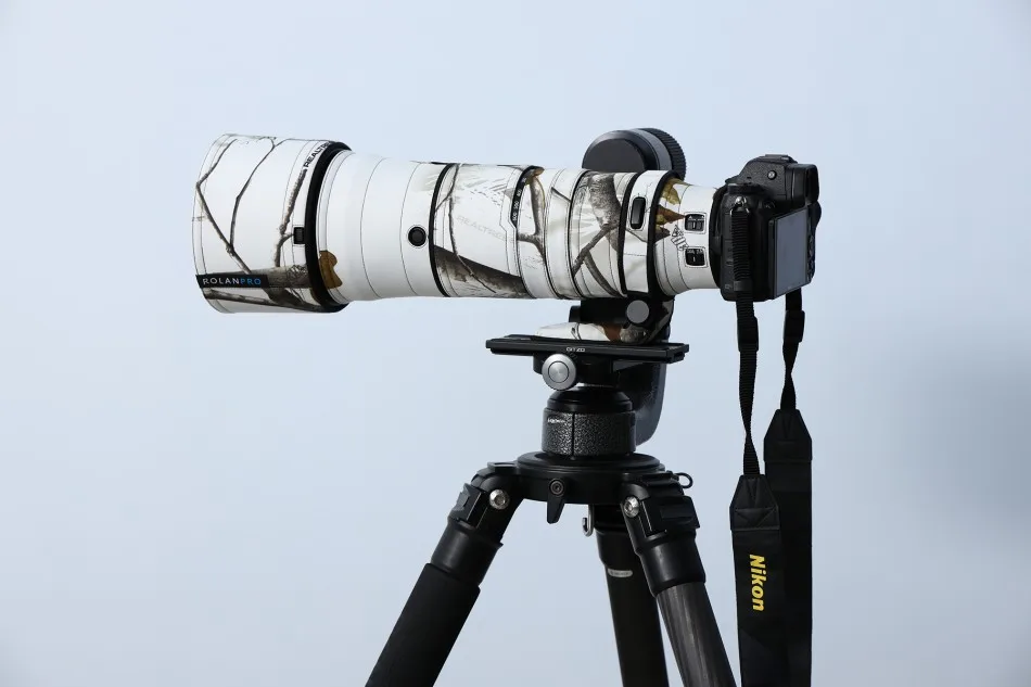 ROLANPRO Objektivmantel für Nikon Z 180–600 mm F/5,6–6,3 VR, wasserdichte Schutzhülle, Tarnung, Regenschutz, Z180–600 Pistolenhülse – Detail 20