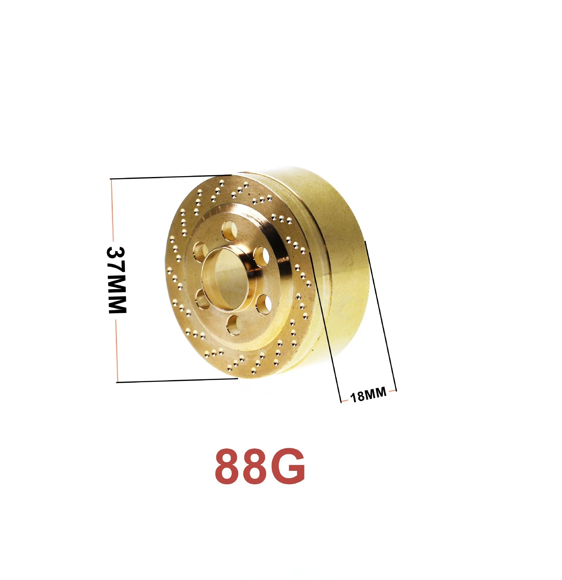 2PCS Brass Anodized Brake Disc Weights for 1.9 2.2 inch Wheel TRX4 TRX6 Axial SCX10 90046 AXI03007