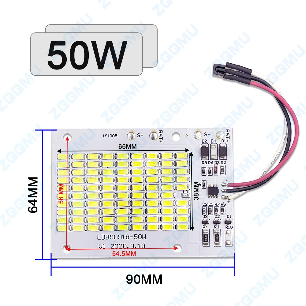 30W 50W 100W Floodlight Solar Panel Integrated Home Garden Light Accessories Split LED Light Floodlight Controller