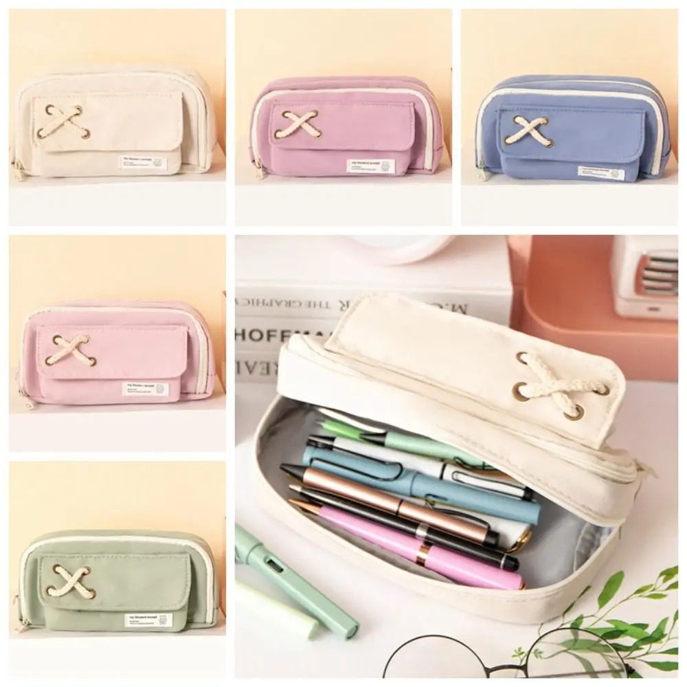 Desktop Organizer Desktop Storage Pouch Cosmetic Pouch Pencil Holder Stationery Bag Pencil Cases Large Capacity Pencil Bag