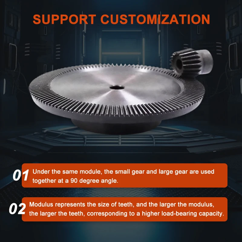 1Pair Of 90-Degree Transmission Bevel Gears 1.5M15 Teeth With 60 Teeth Process Hole 8+10mm Precision Bevel Gear Ratio 1:4