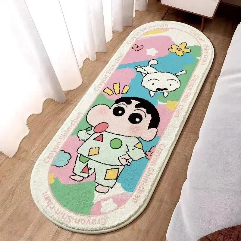 Kawaii Crayon Shin-Chan Carpet Anime New Bedroom Bedside Blanket Living Room Household Supplies Coffee Table Blanket Non-Slip