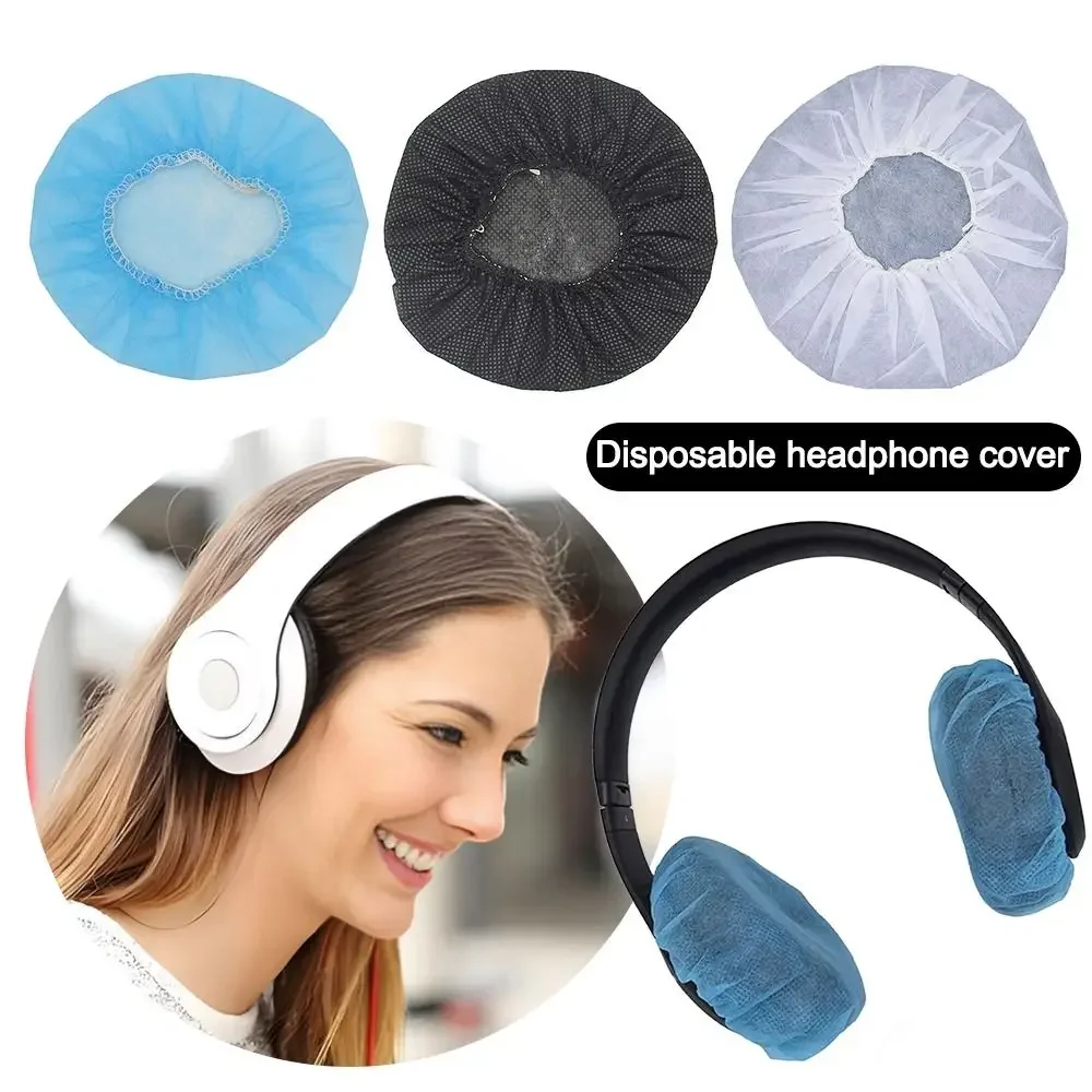 

100Pcs/Bag Disposable Headphone Cover Nonwoven Microphone Covers 8-12cm Sweat-proof Dirt-proof Microphone Ear Pad Protectors