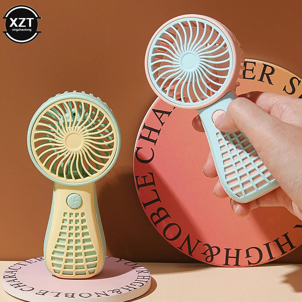 250ma Mini Portable Fans Handheld USB Rechargeable Fan Mini Desktop Air Cooler Outdoor Fan Cooling Travel Fans Ventilation Fan