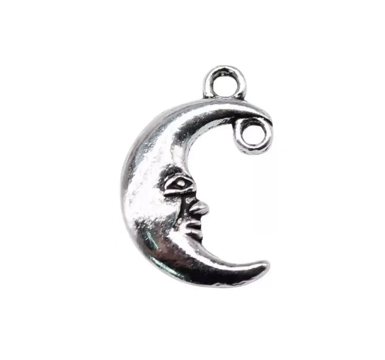 25pcs  18x12mm  Vintage Moon Pendants connector for handmade findings Zinc alloy metal  HW3782