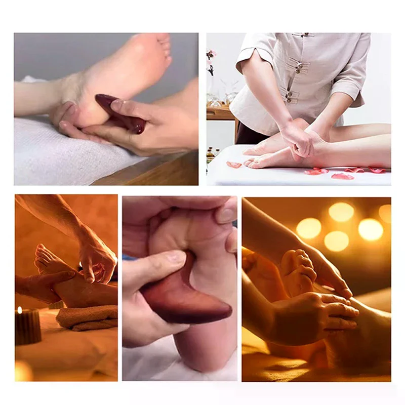 

1 PCS Neck Foot Sandalwood Trigger Point Massage Gua Sha Tools Home Gym Professional Therapy Massage Tool For Back Leg Hand Face