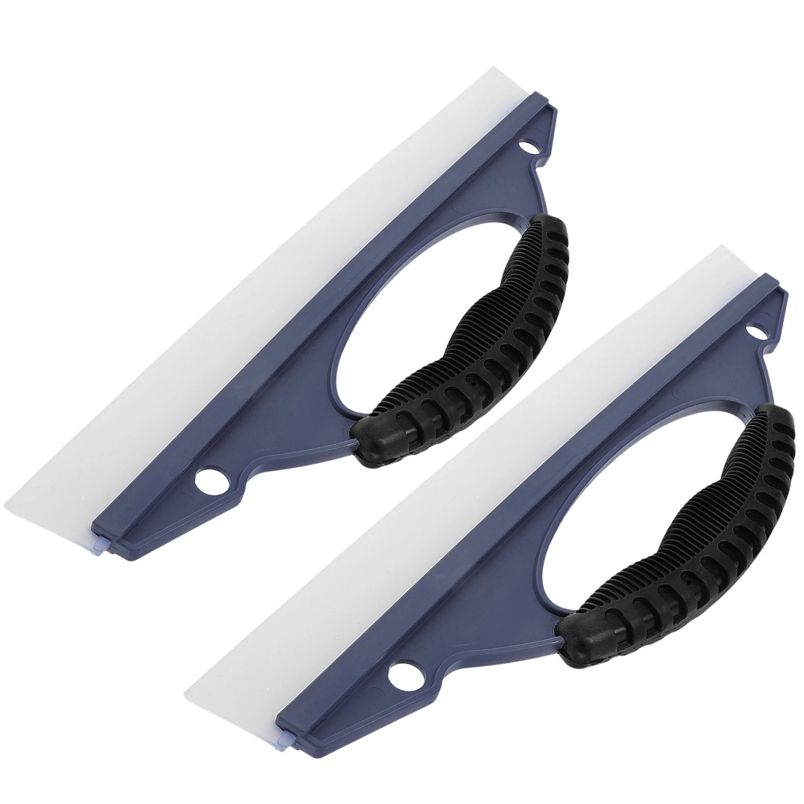 

2pcs Car Wash Squeegee Silicone Wiper Blade Drying Blue Handle Auto Mirror Snow Scraper Cleaning Supplies Shower Glass