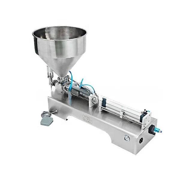 

20w Pneumatic piston paste filling machine 304 stainless steel material For liquid semi - fluid viscous materials