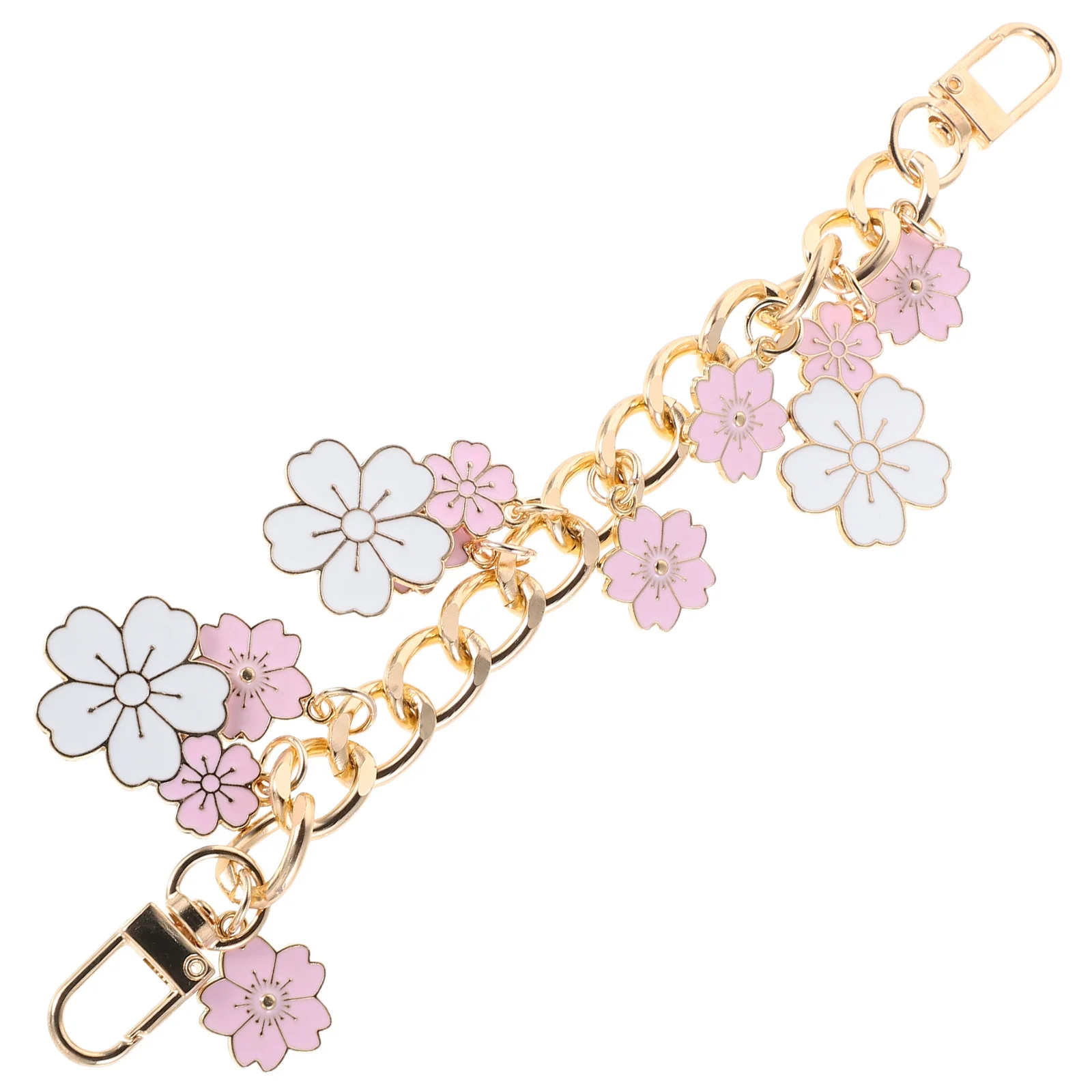 Bolsa corrente cinta extensor floral metal saco charme com fivela rotativa para bolsas crossbody acessórios de moda feminina