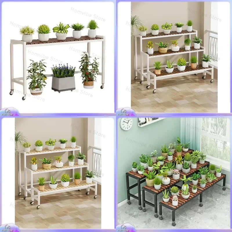 support-de-plantes-multifonctionnel-en-metal-pour-plantes-d'interieur-et-d'exterieur-etagere-a-fleurs-a-plusieurs-niveaux-avec-roulettes-hauteur-reglable-jardin