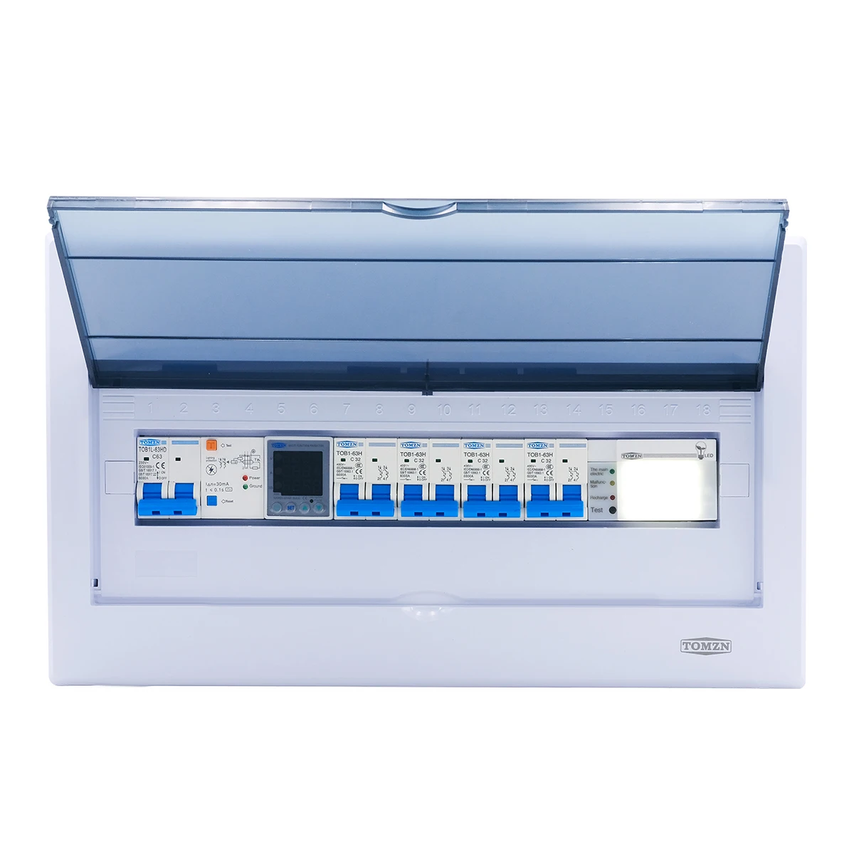 TOMZN DIN rail socket 230V LED Rechargeable emergency light mobile emergency light