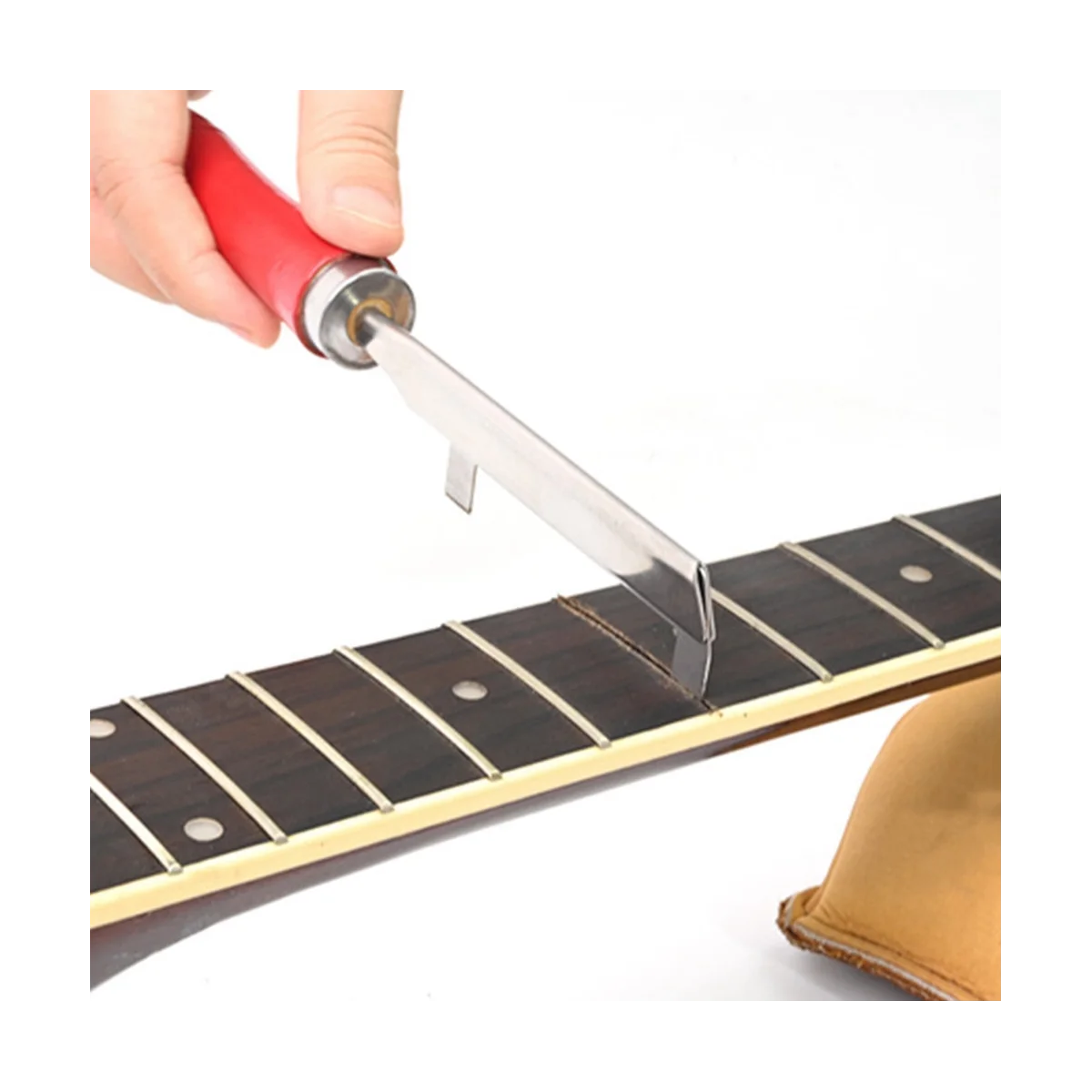 Guitar Cleaning File Tool Slotted Hole Guitar Fret Nut Saddle File Saddle Slot Cleaning Saw for Guitar Accessories