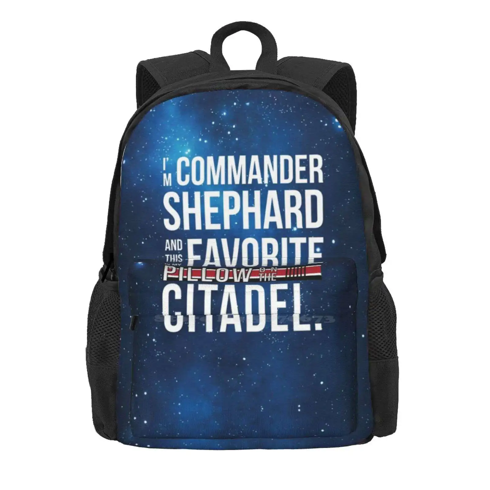 Favorite On The Citadel Hot Sale Backpack Fashion Bags Mass Effect Commander Shepard