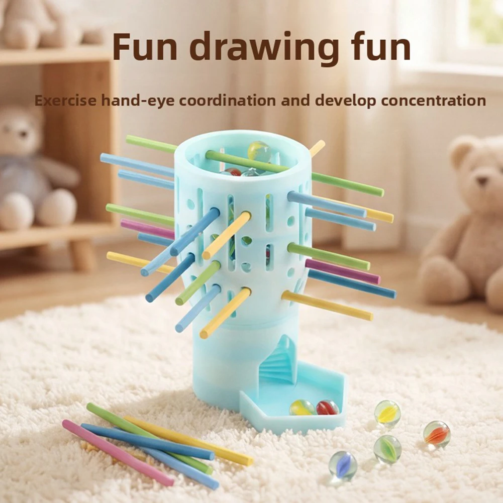 Montessori Plastic Stick Towers Game For Kids Ages 3-6 Ball Drops Board Game Educational Fine Motor Skills Toy