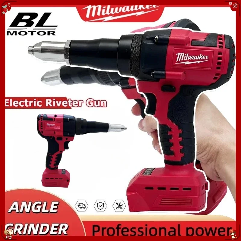 Milwaukee Electric Cordless Riveter Gun 2.4-4.8mm Brushless Rivet Nut Gun Woodworking Tool Riveting Tool For 18V Battery