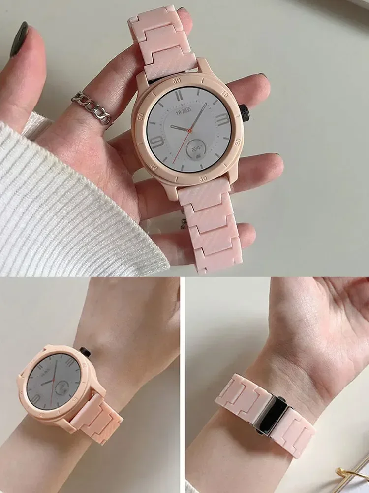 삼성 갤럭시 4 5/클래식 46mm/액티브 2 40mm/44mm 기어 S3 팔찌 화웨이 시계 GT/2e/3/Pro 밴드용 20 22mm 탄소 섬유 스트랩