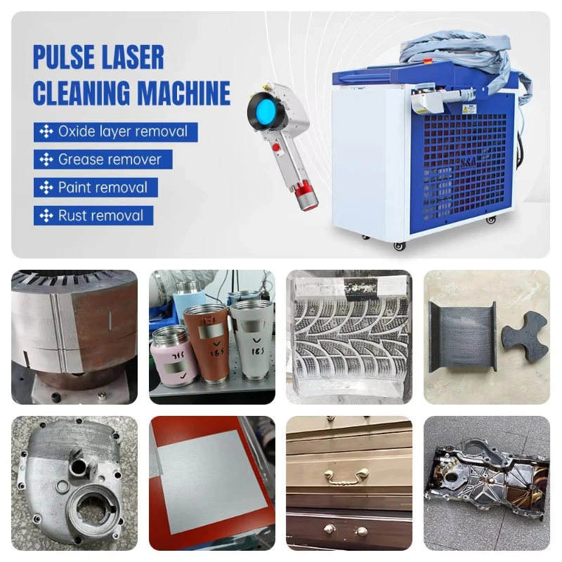 Portable 200W Pulse Laser Cleaner for Paint Oil Rust Deep Cleaning Glass Stone Steel Plastic Metal