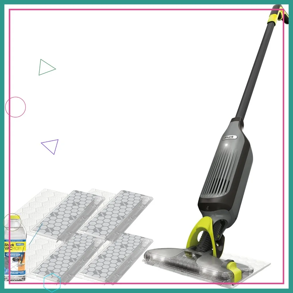 

Cordless Hard Floor Cleaner with Vacuum and Spray Mop, Powerful Suction, Lightweight, LED Lights, Includes Pads and Solution