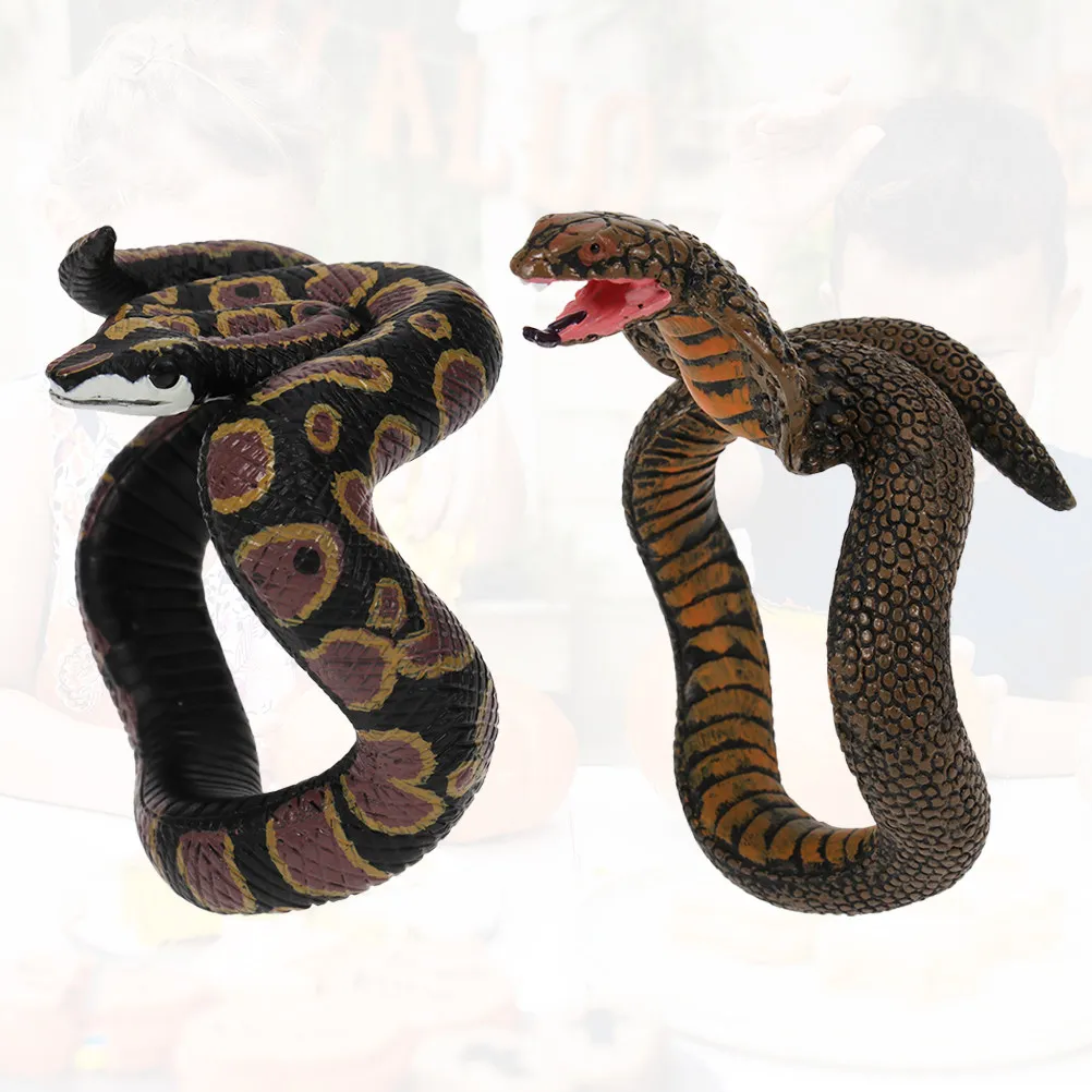 

2Pcs Realistic Snake Hand Bands Educational Creepy Halloween Accessories Simulation Serpent Props Supplies