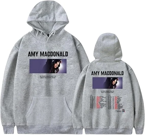 Amy Macdonald 유럽 투어 Merch 후드 패션 하라주쿠 후드 티셔츠 유니섹스 힙합 풀오버