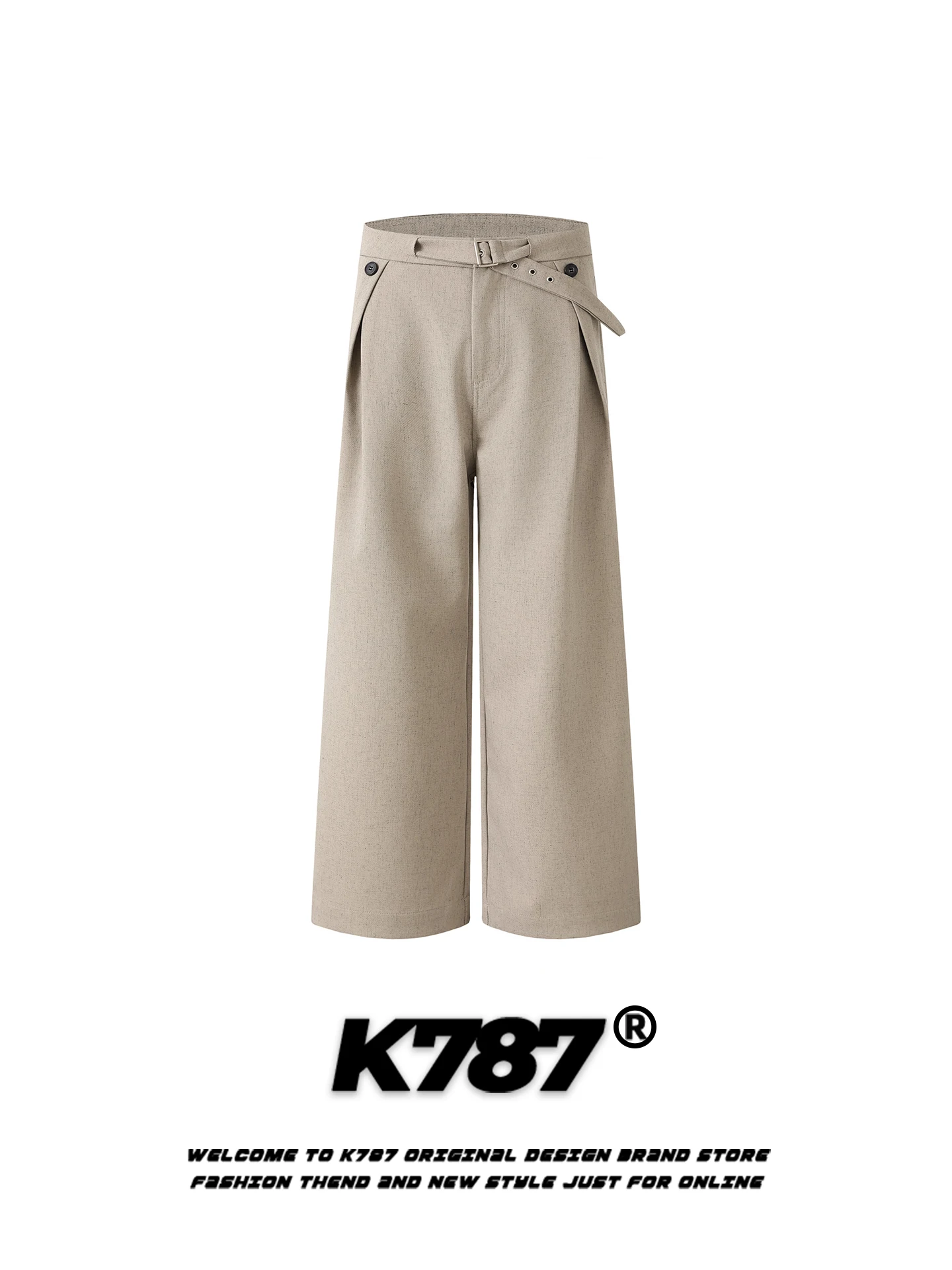 

Брюки унисекс K787 в американском ретро-стиле, однотонные, свободного прямого кроя, широкие, длинные, для отдыха, комфортные